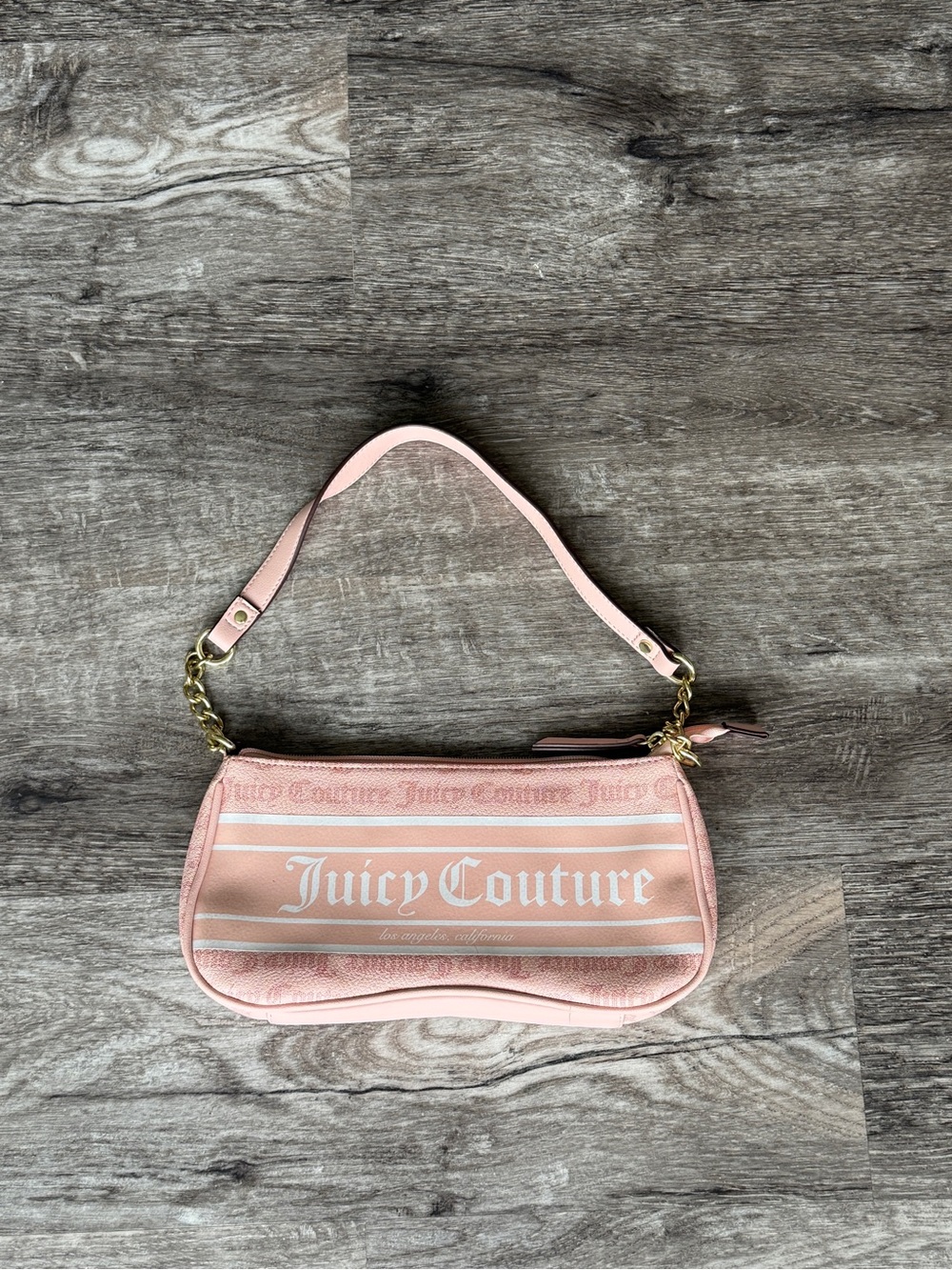 Juicy Couture Blush Pink Logo Shoulder Bag